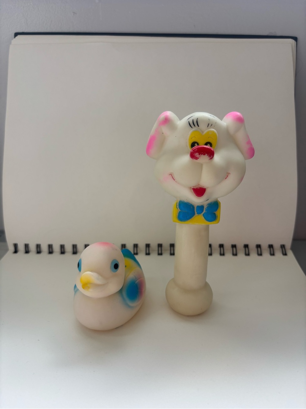 Vintage rubber squeak toys